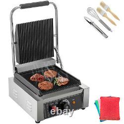 Commercial Sandwich Press Grill Panini Maker 1800W Panini Grill Stainless Steel