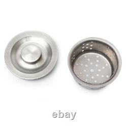 Commercial Sink Bowl Kitchen 1/2 Compartment Stainless Steel with Strainer