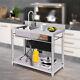 Commercial Sink Kitchen Stainless Steel Utility Sink Prep Table 1 Compartment Us