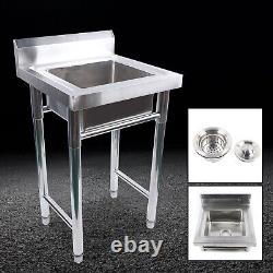 Commercial Sink Single Bowl Mop Sinks 201 Stainless Steel Laundry Washing Sink