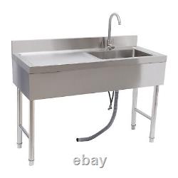 Commercial Sink Stainless Steel Sink for Restaurant 1 Compartment Laundry Sink