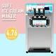 Commercial Soft Serve Ice Cream Machine 3 Flavors Silver 18l/h Silver Ss 1200w
