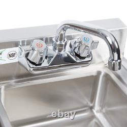 Commercial Stainless Steel 1 Bowl Underbar Hand Wash Sink with Swivel Faucet NSF