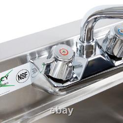 Commercial Stainless Steel 1 Bowl Underbar Hand Wash Sink with Swivel Faucet NSF