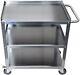 Commercial Stainless Steel 3 Shelf Utility Kitchen Metal Cart 28x15x33