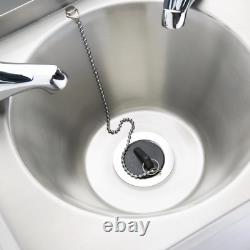 Commercial Stainless Steel Catering Hand Wash Basin with taps 165Hx305Wx268Dmm