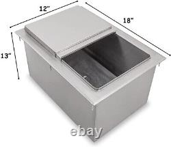 Commercial Stainless Steel Drop-In Ice Bin Chest 18x12