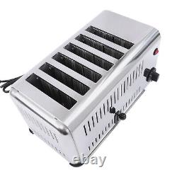 Commercial Stainless Steel Electric 6 Slice Toaster Machine Cool Touch Toaster