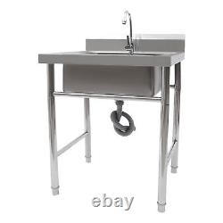 Commercial Stainless Steel Free Standing Kitchen Sink Catering Washing Bowl