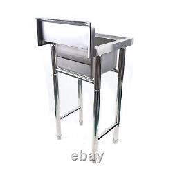 Commercial Stainless Steel Hand Wash Sink 1 Compartment Restaurant Basin Sink