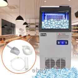 Commercial Stainless Steel Ice Maker Machine Countertop 150Lbs/24H LCD Display