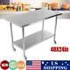 Commercial Stainless Steel Kitchen Bench Food Prep Table Workbench Withwheel