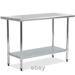 Commercial Stainless Steel Kitchen Food Prep Work Table 60 X 24