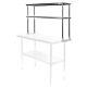 Commercial Stainless Steel Kitchen Prep Table Wide Double Overshelf 12 X 48
