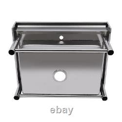 Commercial Stainless Steel Kitchen Sink 1 Compartment Utility Sink With Faucet