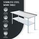 Commercial Stainless Steel Kitchen Table W Adjustable Shelf Backsplash 72x30 In