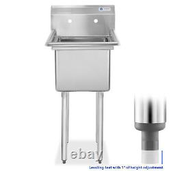 Commercial Stainless Steel Kitchen Utility Sink 18 Wide