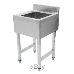 Commercial Stainless Steel Kitchen Utility Sink Single Slot- 20L20W36H US