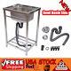 Commercial Stainless Steel Kitchen Utility Sink Withstorage Space 55 X 55 X 85cm