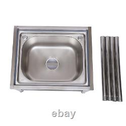 Commercial Stainless Steel Kitchen Utility Sink withStorage Space 55 X 55 X 85cm