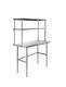Commercial Stainless Steel Open Base Work Table With 2 Tier Overshelf
