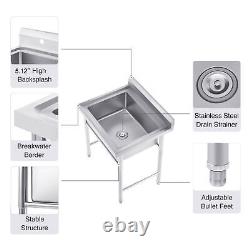 Commercial Stainless Steel Sink With Drainboard Sink Station Camping Sink