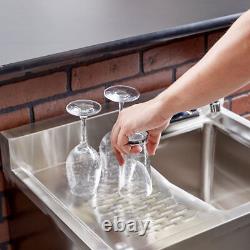 Commercial Stainless Steel Under One Compartment Bar Sink with Left Drainboard