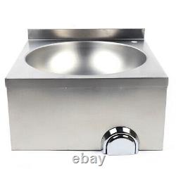 Commercial Stainless Steel Wall-Mount Wash Hand Sink Knee Operated with Faucet