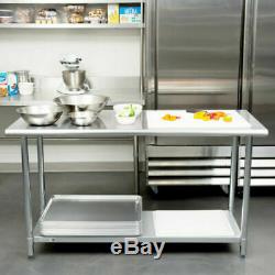Commercial Stainless Steel Work Table 24x60 Food Prep Kitchen Restaurant Table