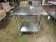 Commercial Stainless Steel Work Table With Drawer And Undershelf 30 X 24