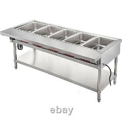 Commercial Steam Table Electric Steam Table 5-Well Steam Table 3750W
