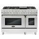 Commercial-style 48 In. 5.8 Cu. Ft. Double Oven Dual Fuel Range 6 Sealed Burners