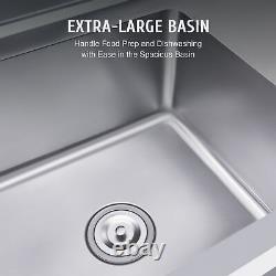 Commercial Utility 39 Stainless Steel Sink Basin for Outdoor/ Laundry indoor US