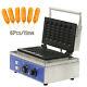 Commercial Waffle Maker 6pcs Hot Dog Sausage Non-stick Machine Stainless Steel