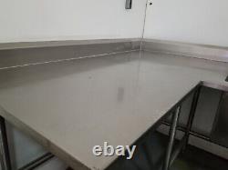 Commercial stainless steel sink corner