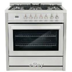 Commercial-style 36 In. 3.8 Cu. Ft. Single Oven Dual Fuel Range With 8 Function