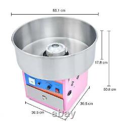 Cotton Candy Maker Commercial Electric Machine Kids Party Sugar Floss SS Pink