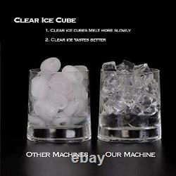 Crystal-clear Commercial Quality Solid Ice Maker portable Countertop Cube Maker