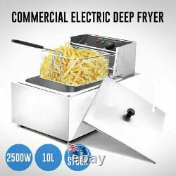 Deep Fryer 10L Commercial Bench Top Fast Fryer Stainless Steel AU 2500W Electric