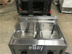 Deep Fryer 7 Gallon Double Propane Commercial Countertop Kitchen Home Dual New