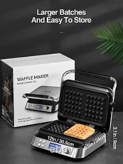 Double Waffle Maker Belgian Commercial Electric Machine Nonstick Iron Square NEW