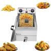 Dual Tank Electric Deep Fryer Commercial Stainless Steel Restaurant Fry Basket