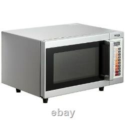 Durable Stainless Steel Commercial Microwave Oven Push Button Controls 1000W NEW