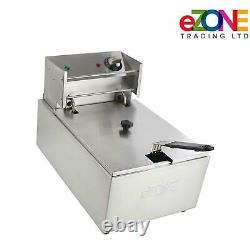 EZone Commercial Electric Single Deep Fat Fryer 10L-2.8kW Catering Takeaway