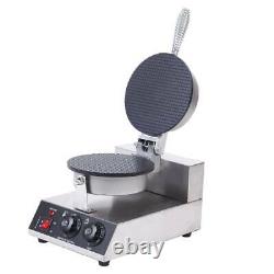 Electric Commercial 110v Nonstick Ice Cream Waffle Cone Baker Maker Machine
