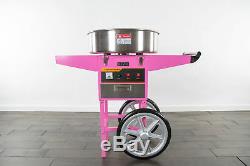 Electric Commercial Cotton Candy Machine / Floss Maker Pink Cart Stand VIVO