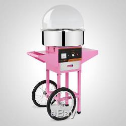 Electric Commercial Cotton Candy Machine / Floss Maker Pink WithCart Cover