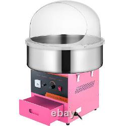 Electric Commercial Cotton Candy Machine / Floss Maker Pink WithCover