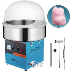 Electric Cotton Candy Machine Blue Floss Maker Party Commercial With Cover