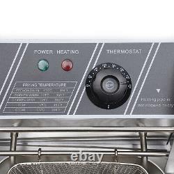 Electric Deep Fryer Single Tank Commercial Restaurant Stainless Steel 5000W 12L